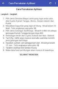 Simulasi Hitung Biaya Listrik screenshot 7