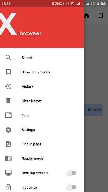 X Browser screenshot 2