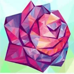 Adult Flower Poly Art Color by Number Sandbox Page आइकन