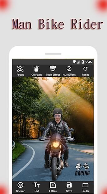 Man Bike Rider Photo Montage: Éditeur de photos screenshot 3