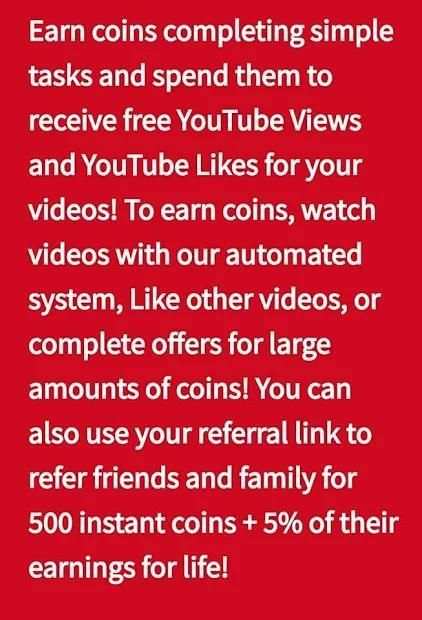 View2be Get FREE Youtube Views Like Subscriber screenshot 1