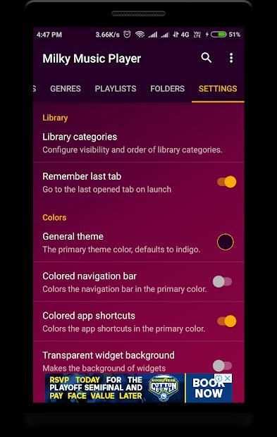 Milky Music Player स्क्रीनशॉट 3