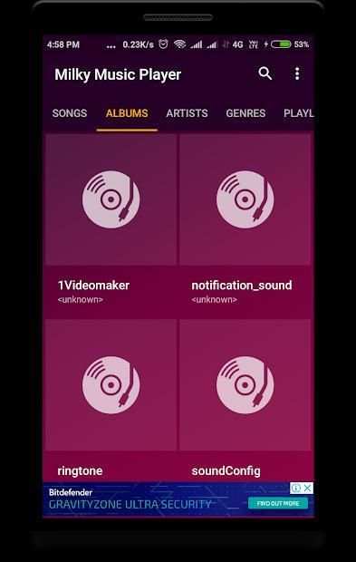 Milky Music Player स्क्रीनशॉट 2