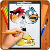 Learn How to Draw Angry Birds Character