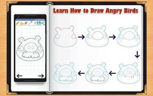 Learn How to Draw Angry Birds Character स्क्रीनशॉट 1