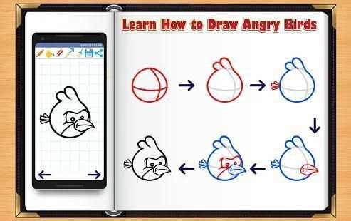 Learn How to Draw Angry Birds Character स्क्रीनशॉट 6