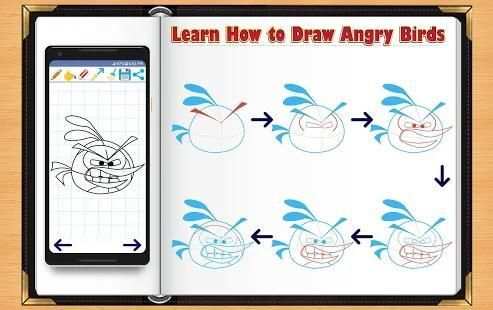 Learn How to Draw Angry Birds Character स्क्रीनशॉट 5