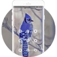 Blue feathered noble bird theme on 9Apps