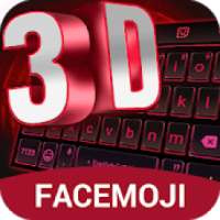3D Neon Red Technology Keyboard Theme for WhatsApp on 9Apps