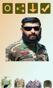 Pak Army Suits Face And Caps Editor 2 تصوير الشاشة