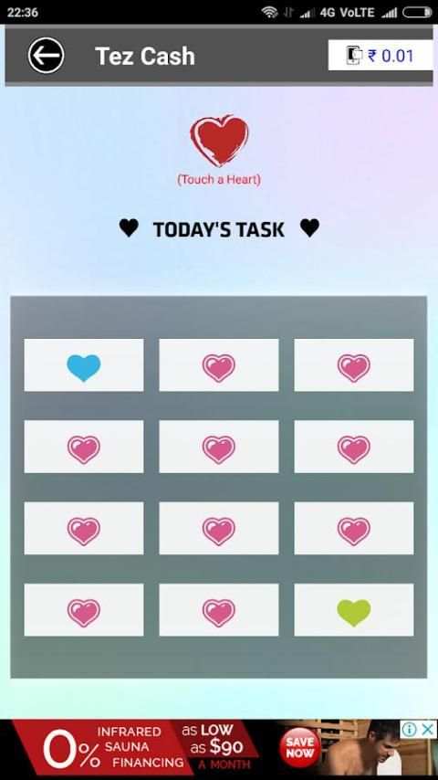 Tez cash screenshot 2