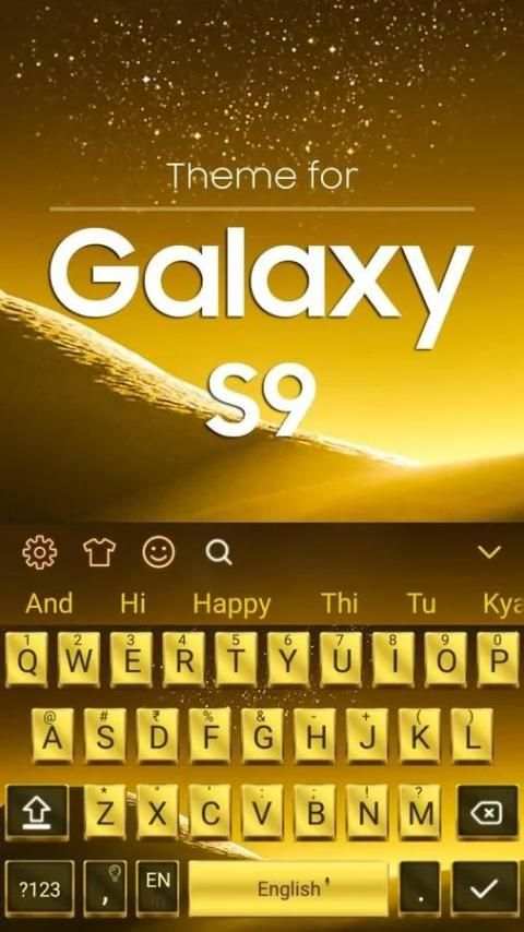 Gold Keyboard for Galaxy S9 स्क्रीनशॉट 4