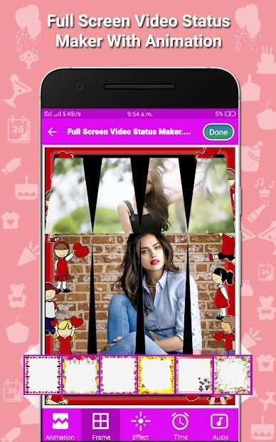 Full Screen Video Status Maker With Animation 2018 screenshot 4