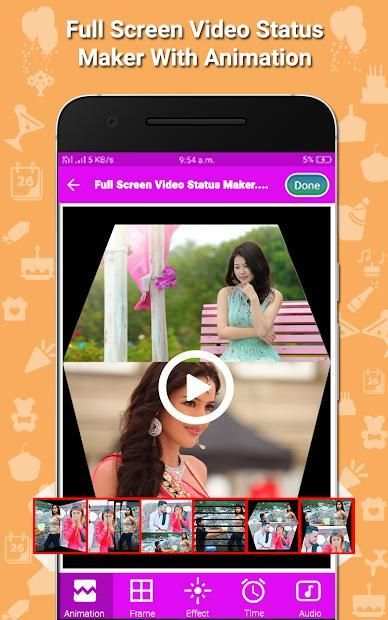 Full Screen Video Status Maker With Animation 2018 screenshot 5