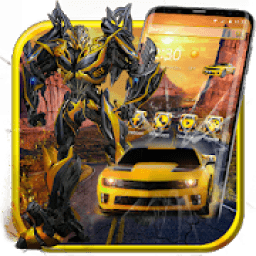 ikon 3D Yellow Transform Bee Robotic Battle Theme