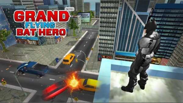Flying Bat Hero Crime City 2018 स्क्रीनशॉट 3