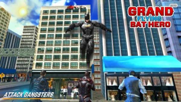 Flying Bat Hero Crime City 2018 स्क्रीनशॉट 1