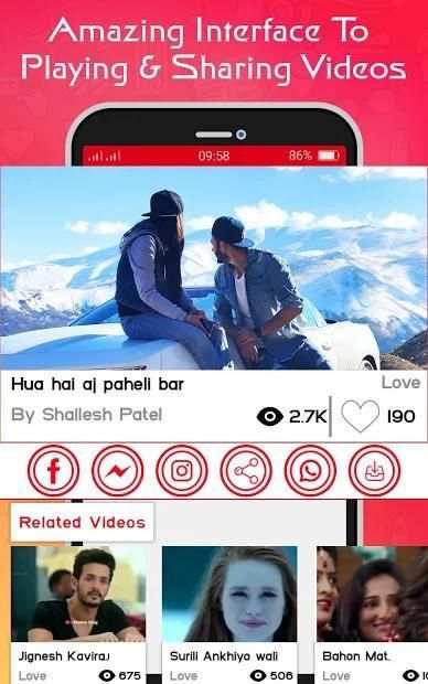VidStatus - वीडियो स्टेटस गीत और क्लिप स्क्रीनशॉट 5