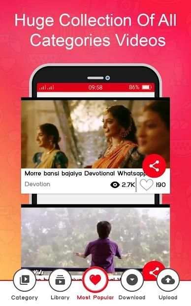 VidStatus - वीडियो स्टेटस गीत और क्लिप स्क्रीनशॉट 4