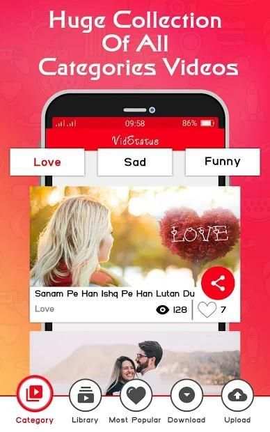 VidStatus - वीडियो स्टेटस गीत और क्लिप स्क्रीनशॉट 3