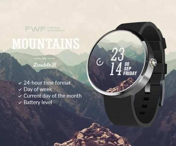 Mountains WatchFace Android स्क्रीनशॉट 4
