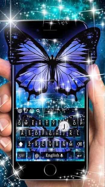 Blue Shine Butterfly Keyboard screenshot 3