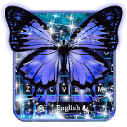 Blue Shine Butterfly Keyboard icon