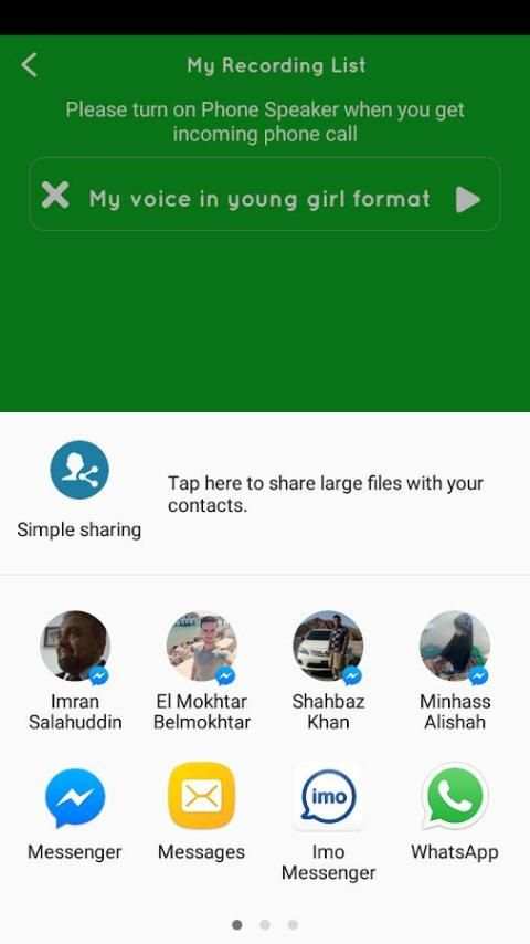 Voice changer during call screenshot 1