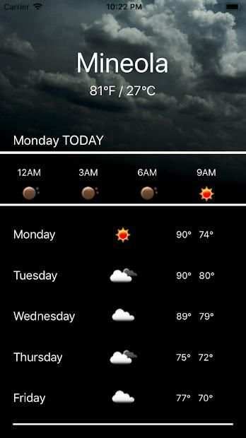 Simply Weather App screenshot 1