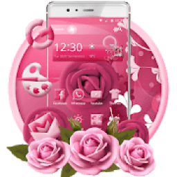 Pink Rose Mobile Theme أيقونة