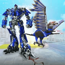 US Police Transforming Robot Eagle Flying War icon