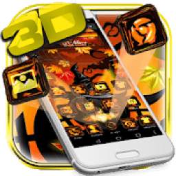 3D Halloween Glass Night Theme 1.1.2