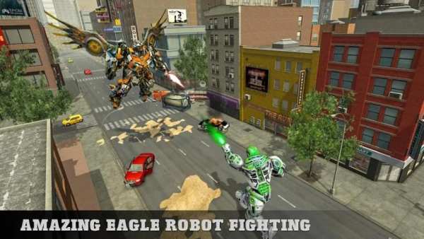 Flying Bike Robot Transforming: Eagle Robot Game screenshot 4