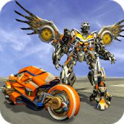 US Police Flying Eagle Bike Robot Transform Game 1.0.5