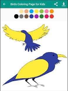Birds Coloring Page for Kids screenshot 2