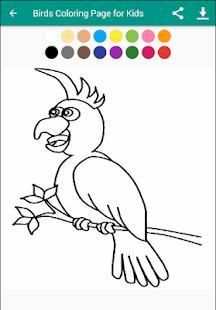 Birds Coloring Page for Kids screenshot 3