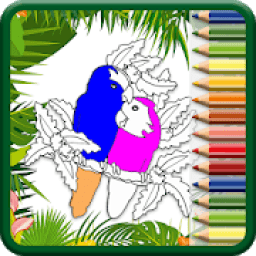 ikon Birds Coloring Page for Kids