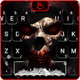 Blood Skull Gun Keyboard Theme