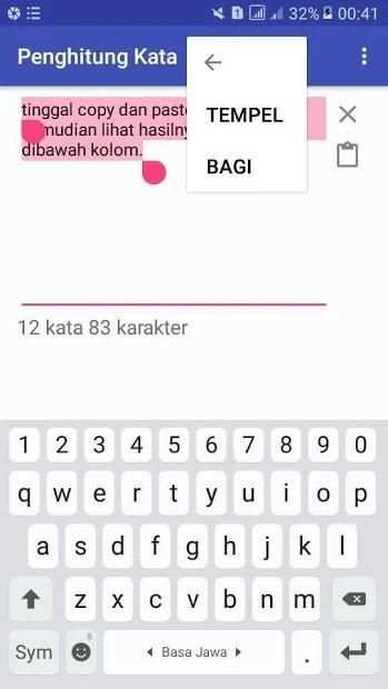 Penghitung Kata dan karakter screenshot 2