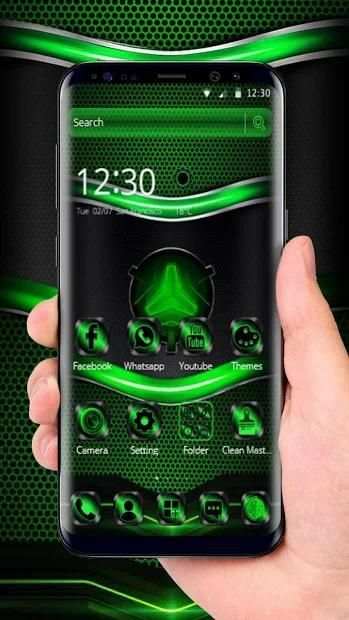 Green Black Neon Theme screenshot 3