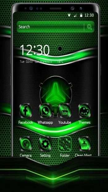 Green Black Neon Theme screenshot 2