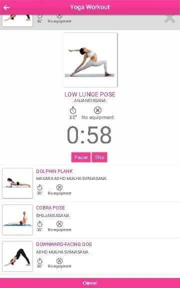 Yoga workout - Free yoga videos and workouts स्क्रीनशॉट 13