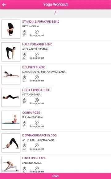 Yoga workout - Free yoga videos and workouts स्क्रीनशॉट 16