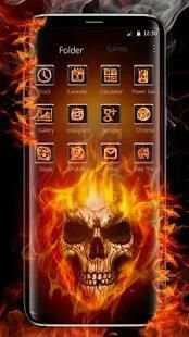Fire Flaming Skull Theme screenshot 3