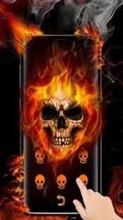 Fire Flaming Skull Theme screenshot 2