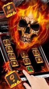 Fire Flaming Skull Theme screenshot 1