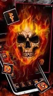 Fire Flaming Skull Theme screenshot 4