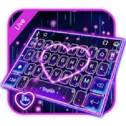 Live 3D Neon Sparkling Heart Keyboard Theme icon