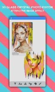 3D Glass Crystal Photo Effect Image Blur Editor 3 تصوير الشاشة