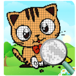 ikon Kucing Menggambar Warna Dengan Nomor Pixel 2018